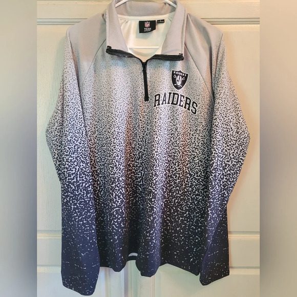 NFL Team Apparel Raiders Pull Over Sweater - Picture 1 of 7